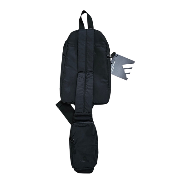 Adidas Unisex Essentials 2 Sling Adjustable Strap Crossbody Bag New Black - Picture 5 of 10